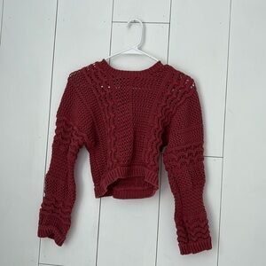 Xs burnt red cropped madewell sweater
